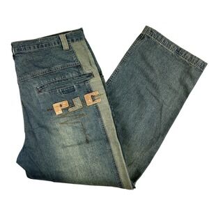 Vintage Paco Jeans Jeans Mens 38x33 Baggy Y2K Hip Hop PJC Patchwork‎ Distressed